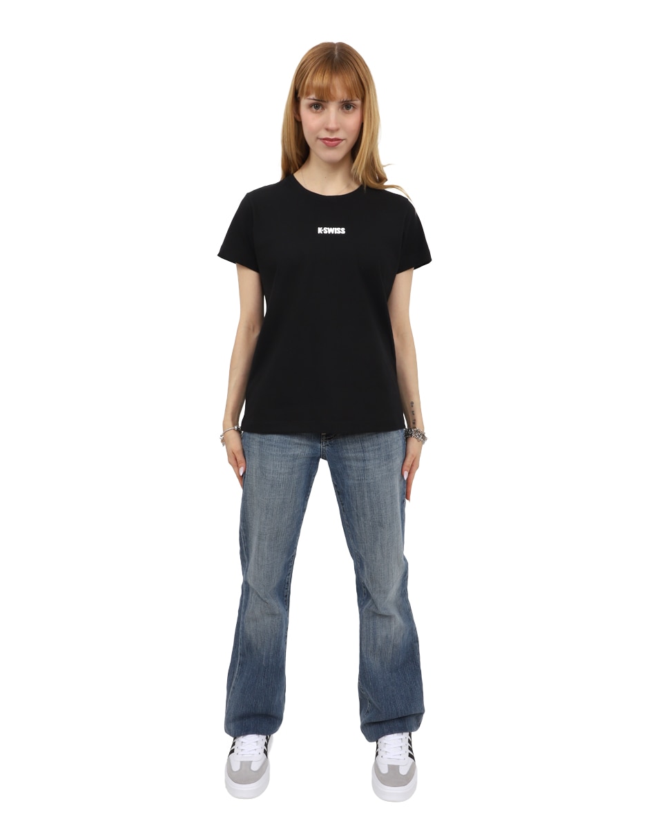 Playera manga corta k-swiss nasla cuello redondo para mujer