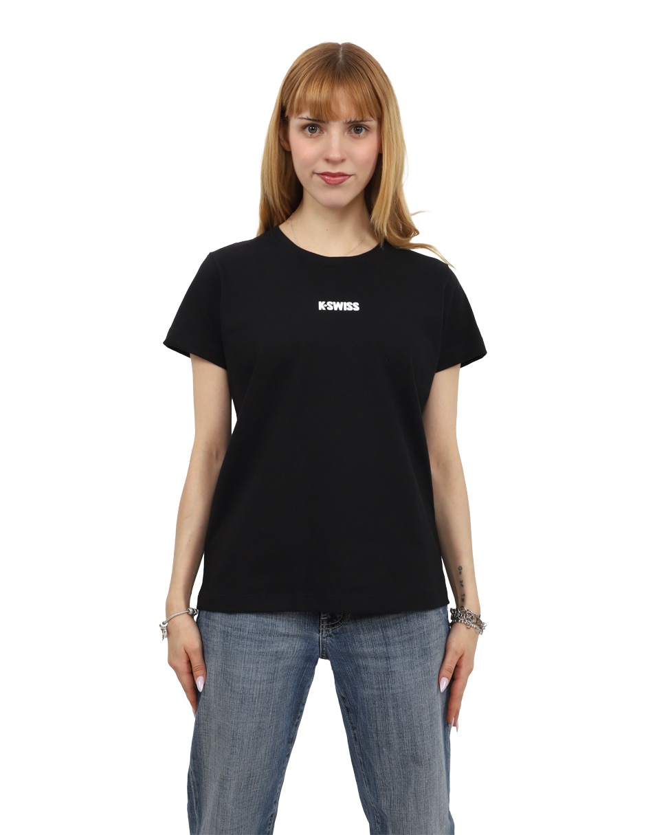 Playera manga corta k-swiss nasla cuello redondo para mujer