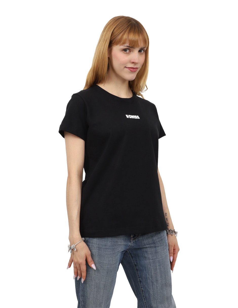 Playera manga corta k-swiss nasla cuello redondo para mujer