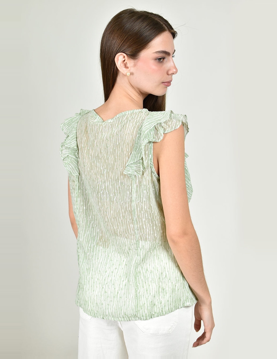 Blusa roman fashion sin manga para mujer