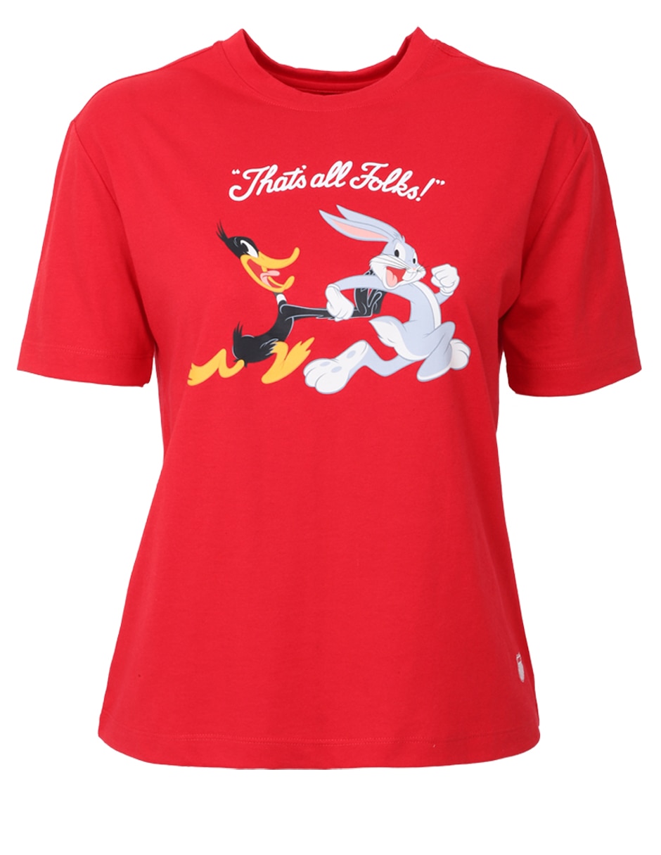 Playera Pato Lucas y Bugs Bunny Lubu manga corta para niña Playera Pato Lucas y Bugs Bunny Lubu manga corta para niña