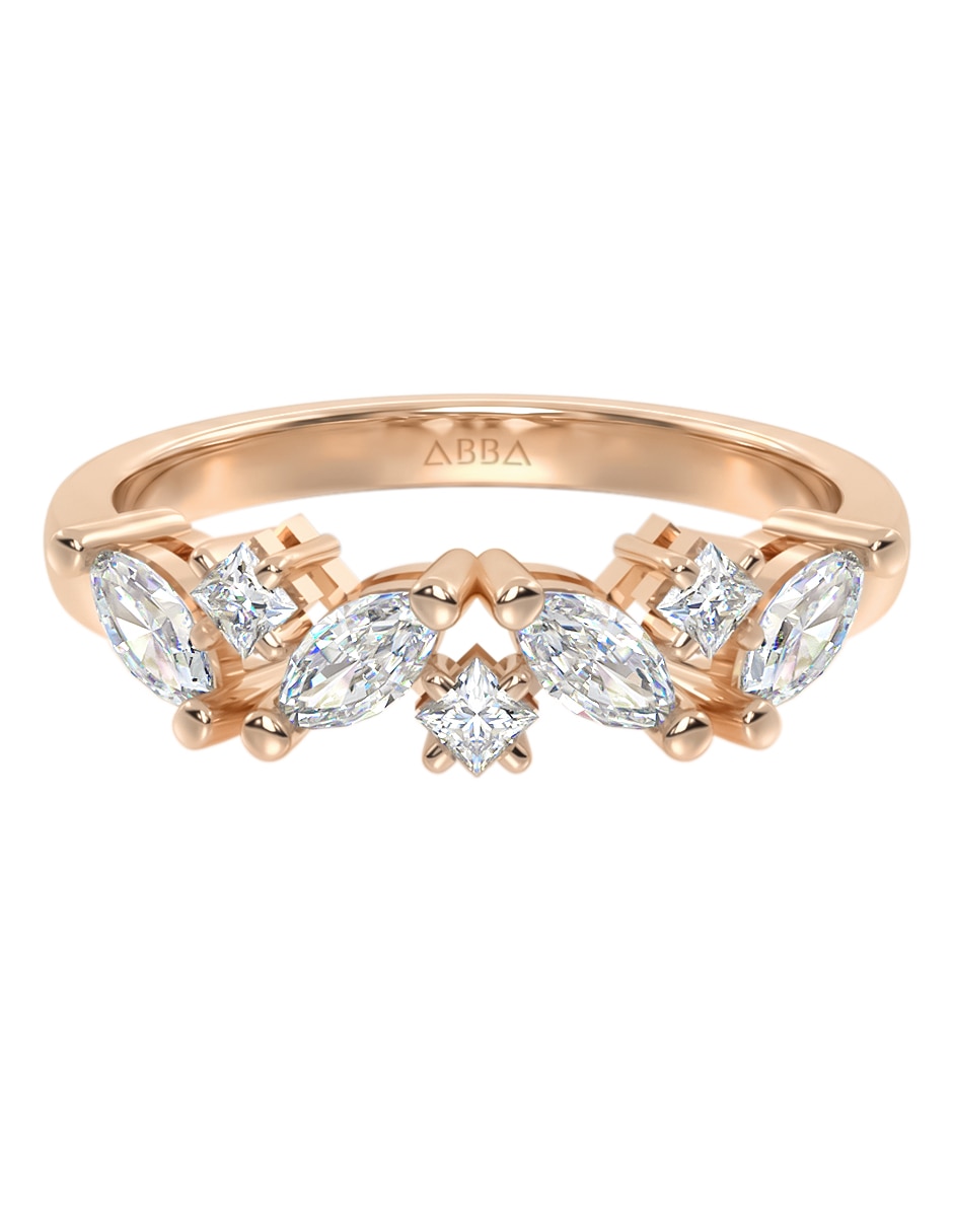 Anillo 10 K de oro zirconia brillante