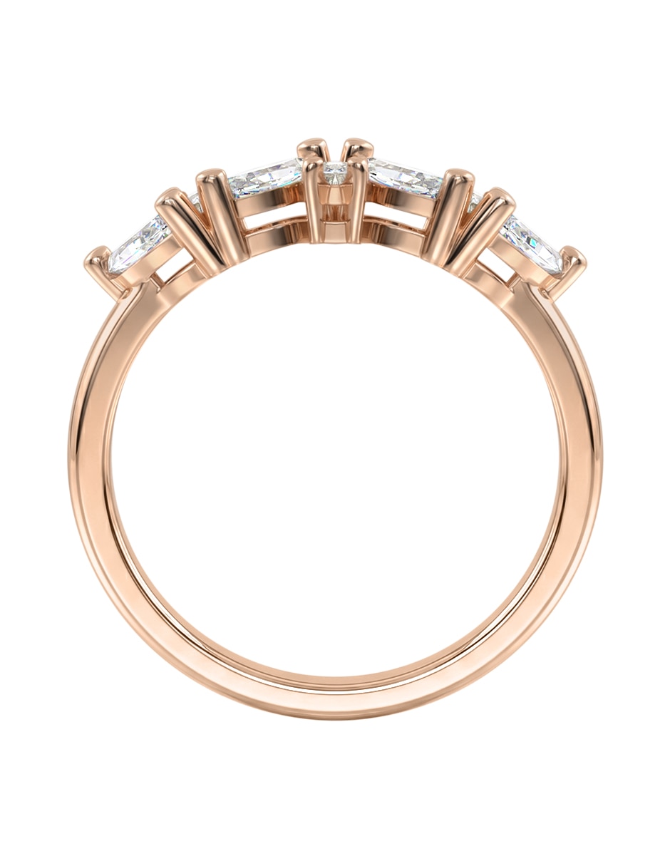 Anillo 14 K de oro zirconia brillante 2