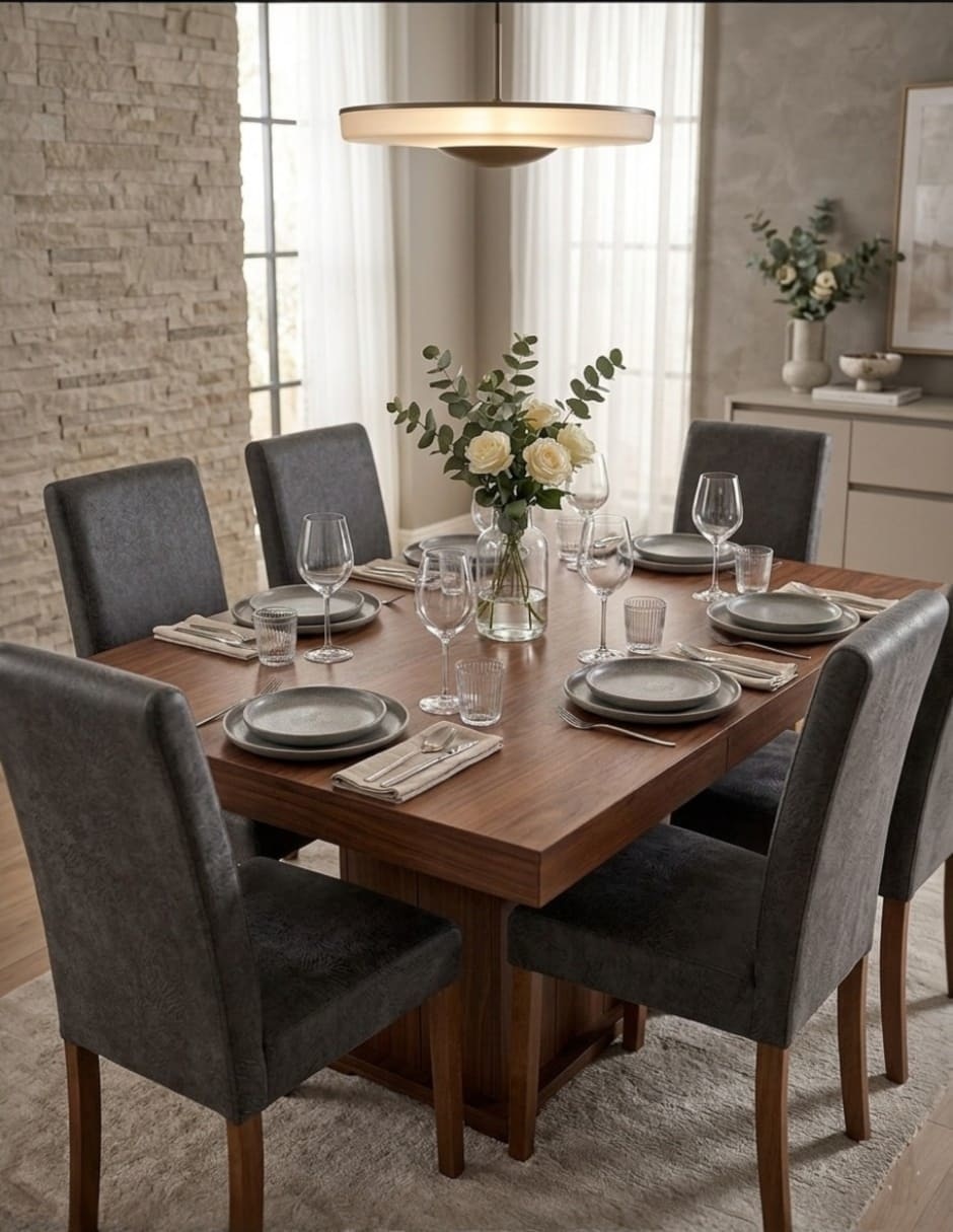 Comedor para 6 personas de madera 7