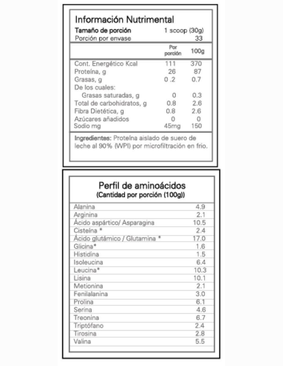 Whey protein Isolated Alpha Nutrition con proteína de suero de leche aislado de 1 kg