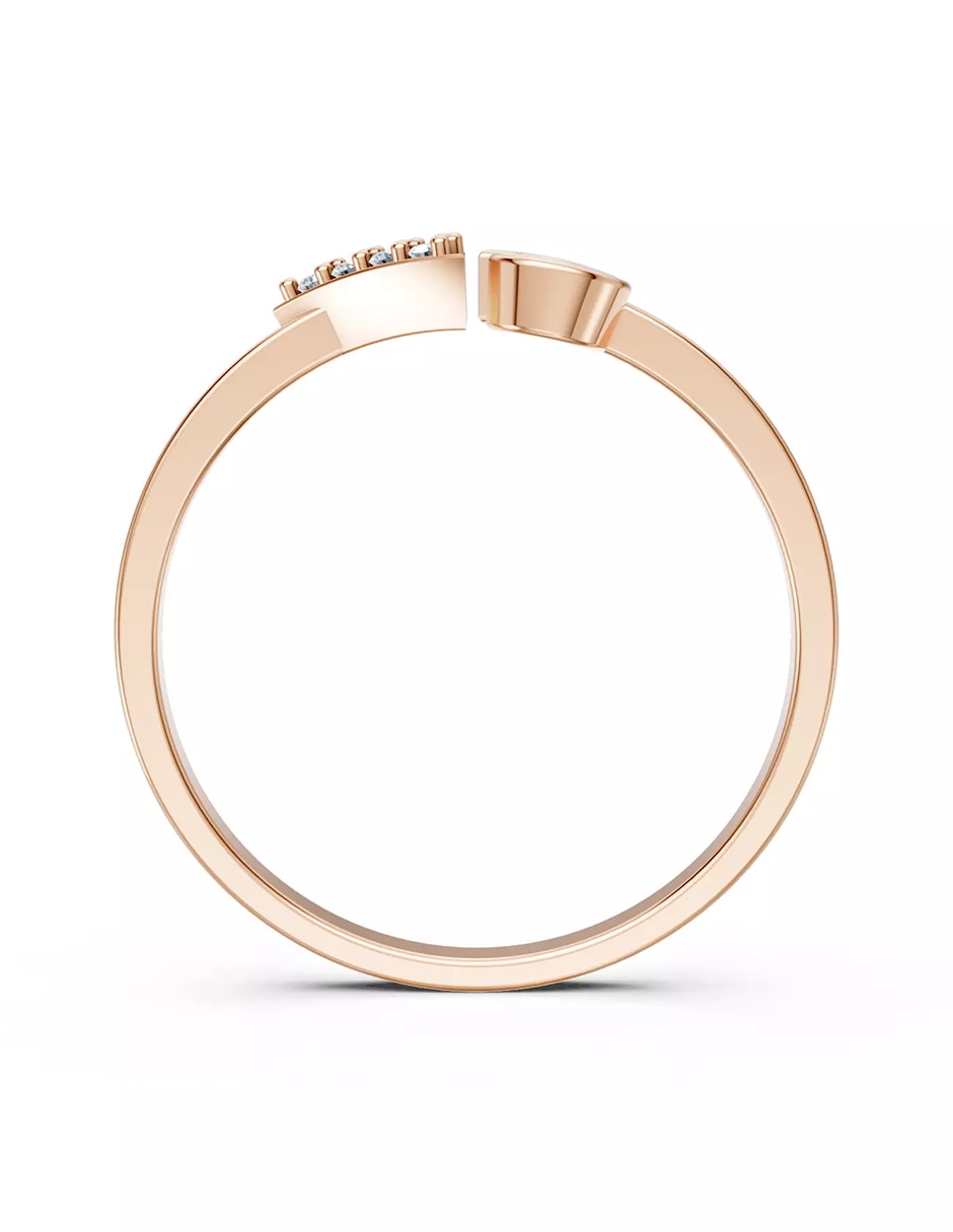 Anillo de compromiso de oro 18 K zirconia cúbica 2
