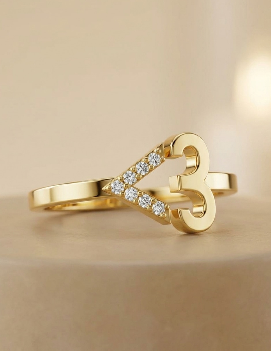 Anillo de compromiso de oro 18 K Amore mio zirconia cúbica