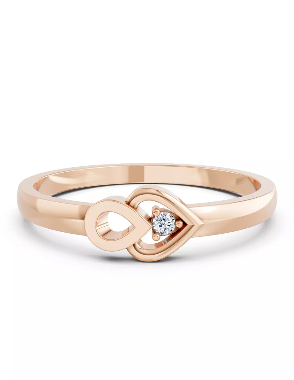 Anillo de compromiso de oro 18 K zirconia cúbica Anillo de compromiso de oro 18 K zirconia cúbica