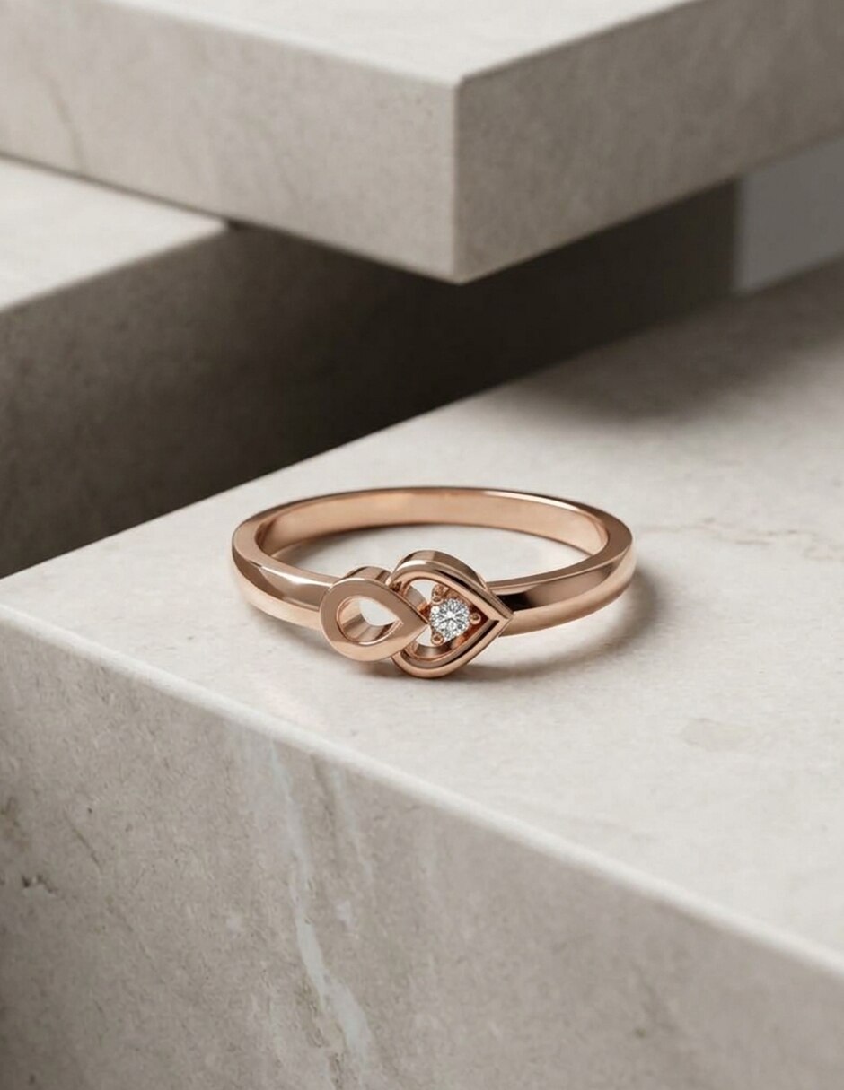 Anillo de compromiso de oro 18 k Amore Mio! 5