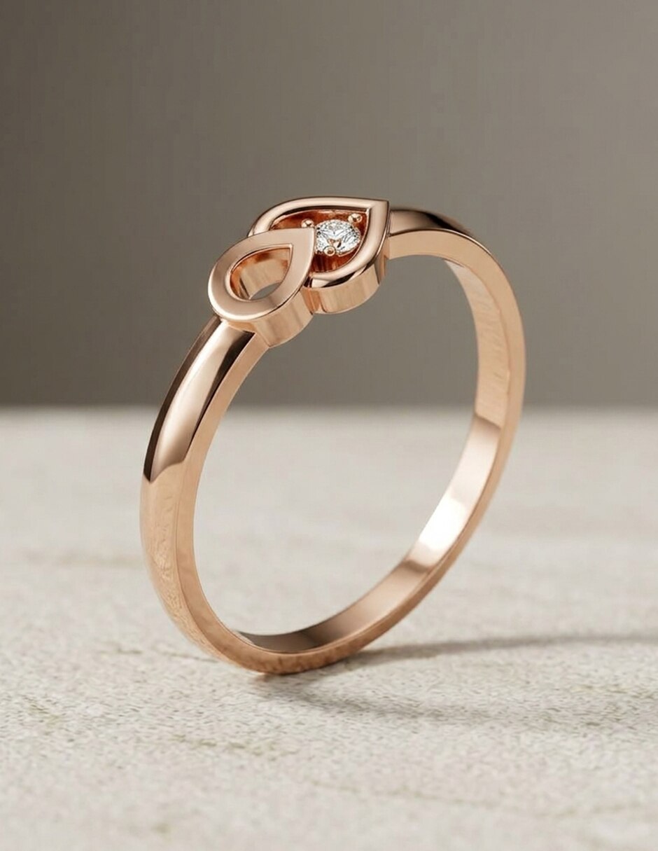 Anillo de compromiso de oro 18 k Amore Mio! 7