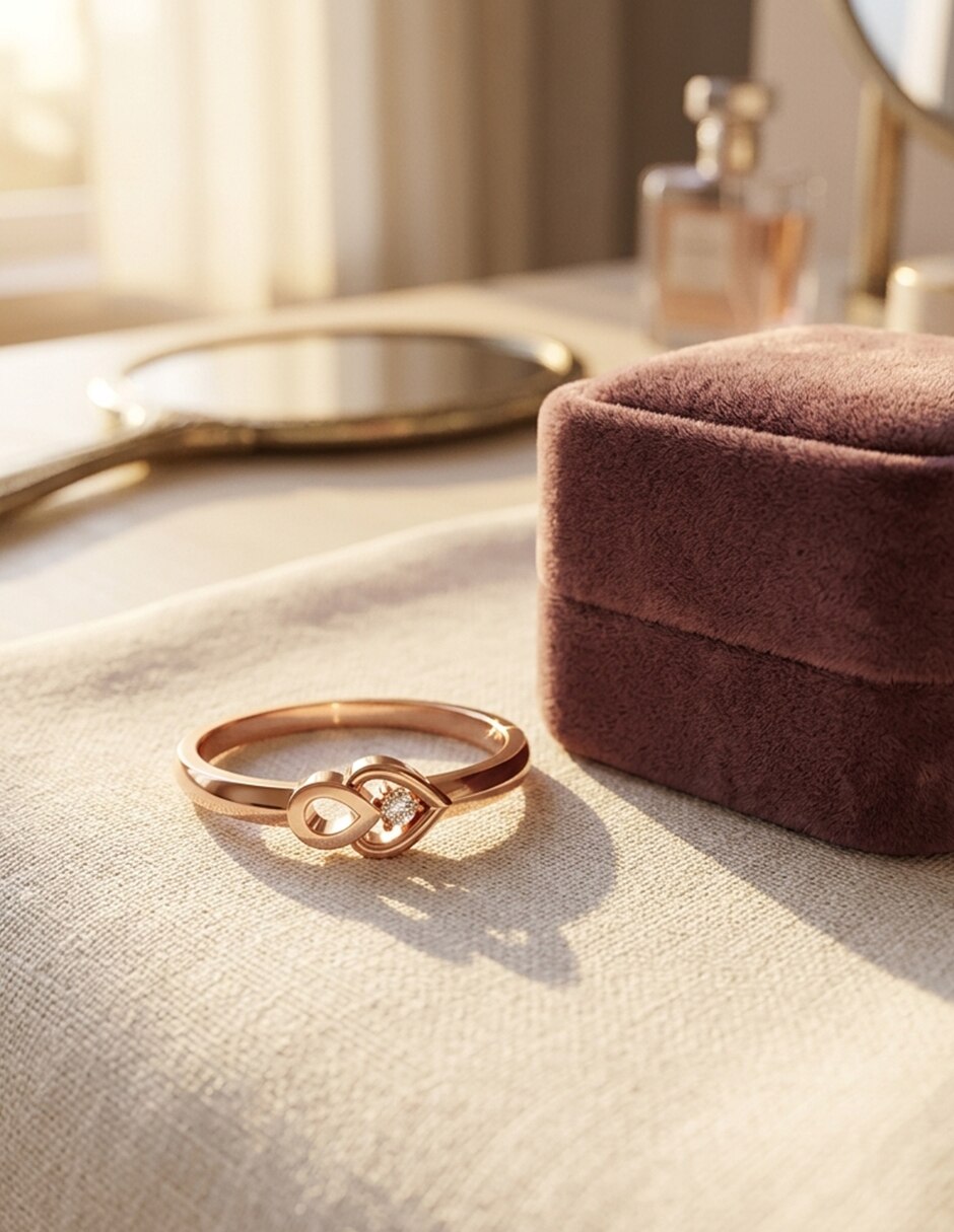 Anillo de compromiso de oro 18 k Amore Mio! 8