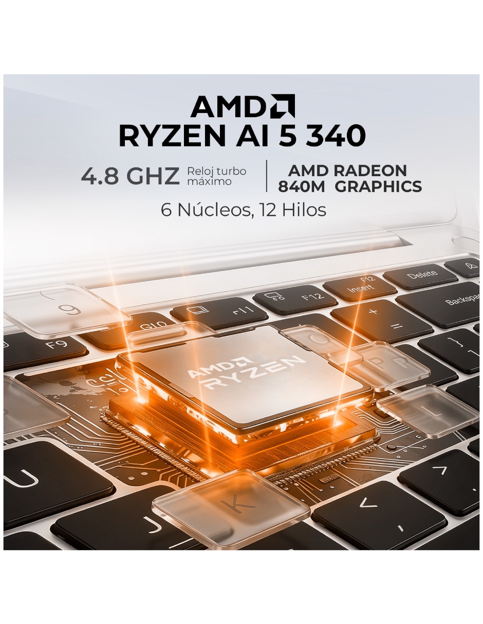 Laptop pantalla tàctil Hp Bn1l0ua#aba 15.6 pulgadas Full Hd Amd Ryzen AI 5 340 Integradas 16 Gb RAM 512 Gb Ssd