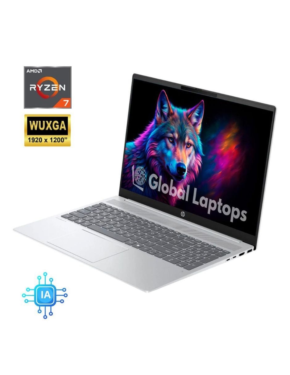 Laptop Hp 16 pulgadas WUXGA AMD Ryzen AI 7 350 AMD Radeon Graphics 16 GB RAM 512 GB SSD