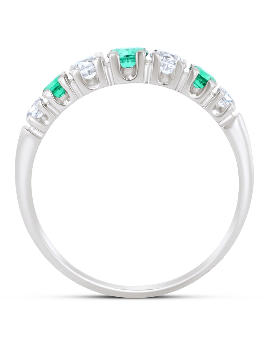 Churumbela de oro blanco 14 K Joyerías Bizarro zirconia 3
