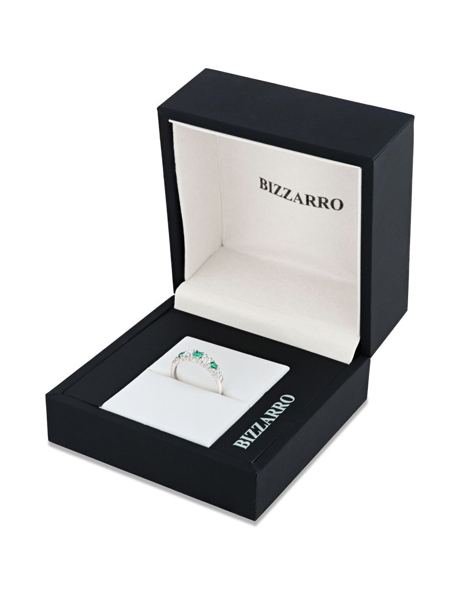 Churumbela de oro blanco 14 K Joyerías Bizarro zirconia 4