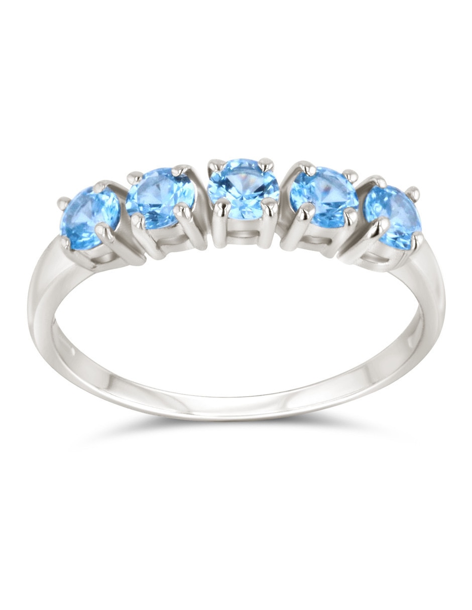 Churumbela de oro blanco 14 K Joyerías Bizarro zirconia
