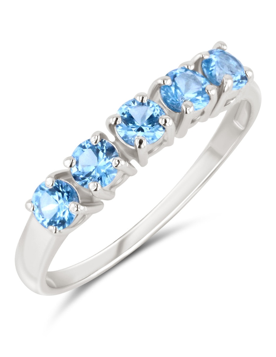 Churumbela de oro blanco 14 K Joyerías Bizarro zirconia
