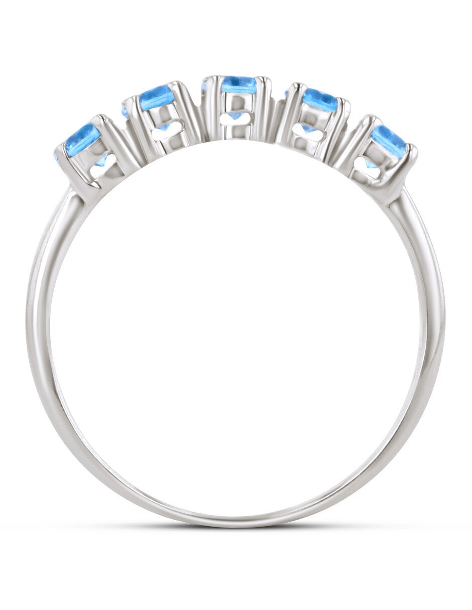 Churumbela de oro blanco 14 K Joyerías Bizarro zirconia