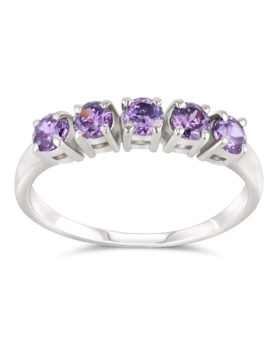 Churumbela de oro blanco 14 K Joyerías Bizarro zirconia
