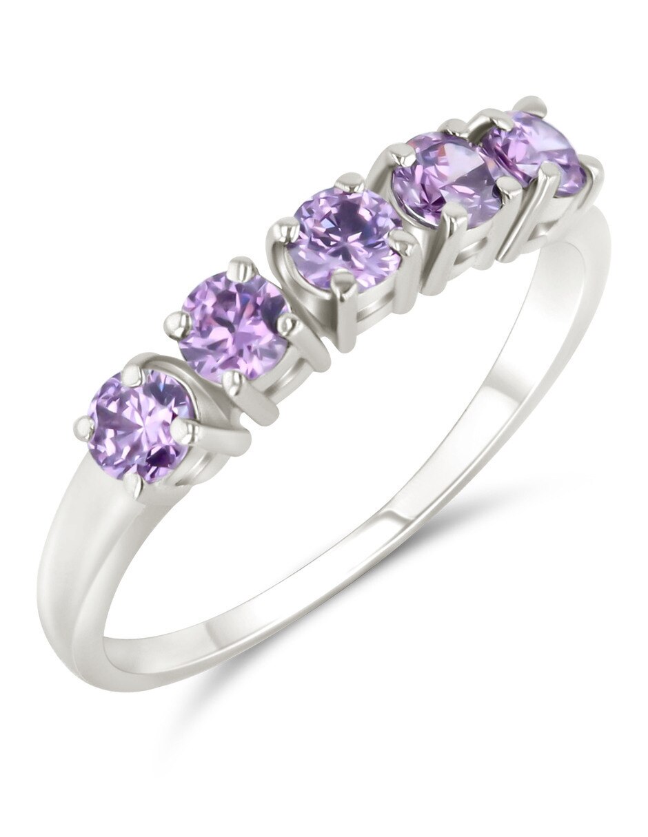 Churumbela de oro blanco 14 K Joyerías Bizarro zirconia