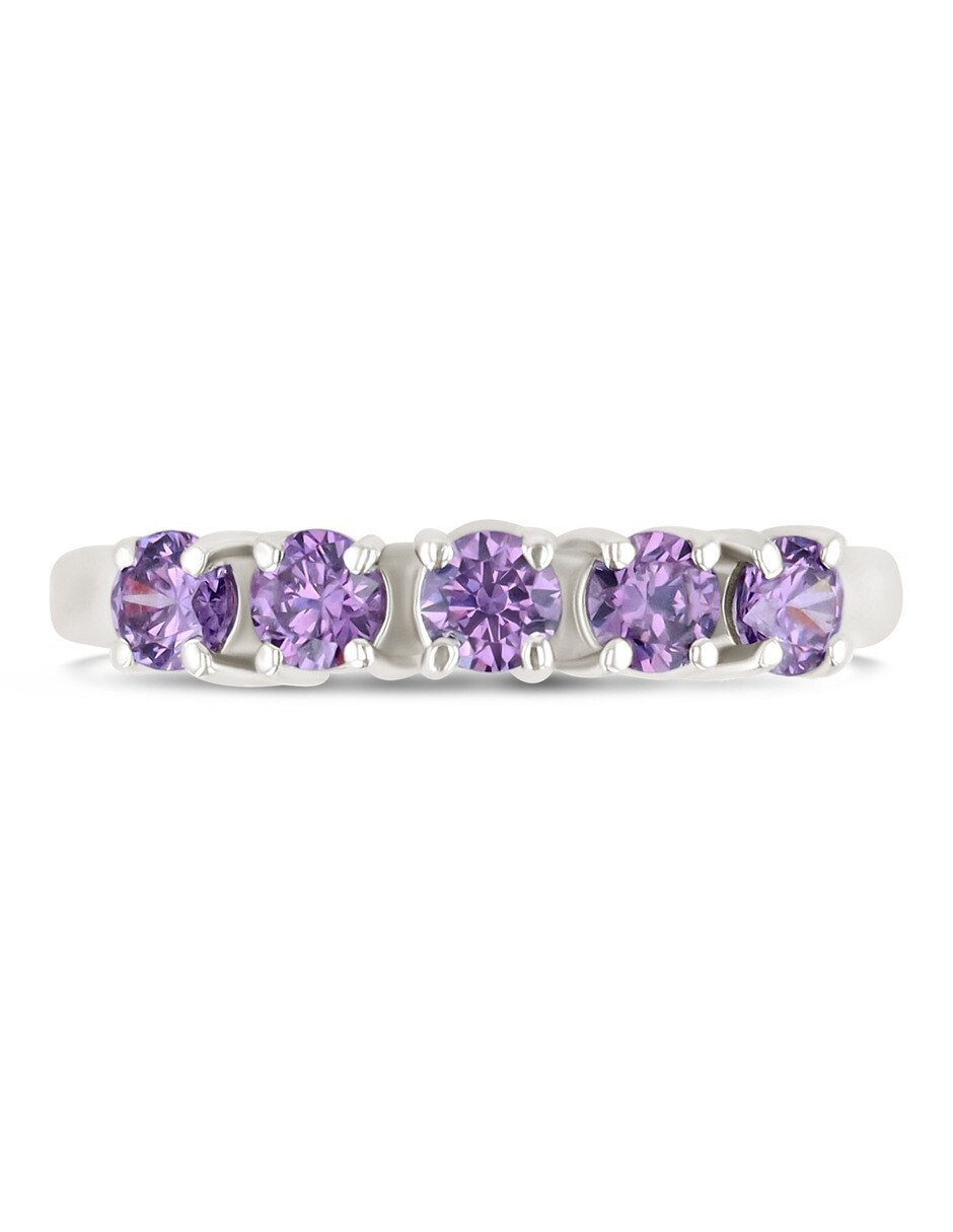 Churumbela de oro blanco 14 K Joyerías Bizarro zirconia