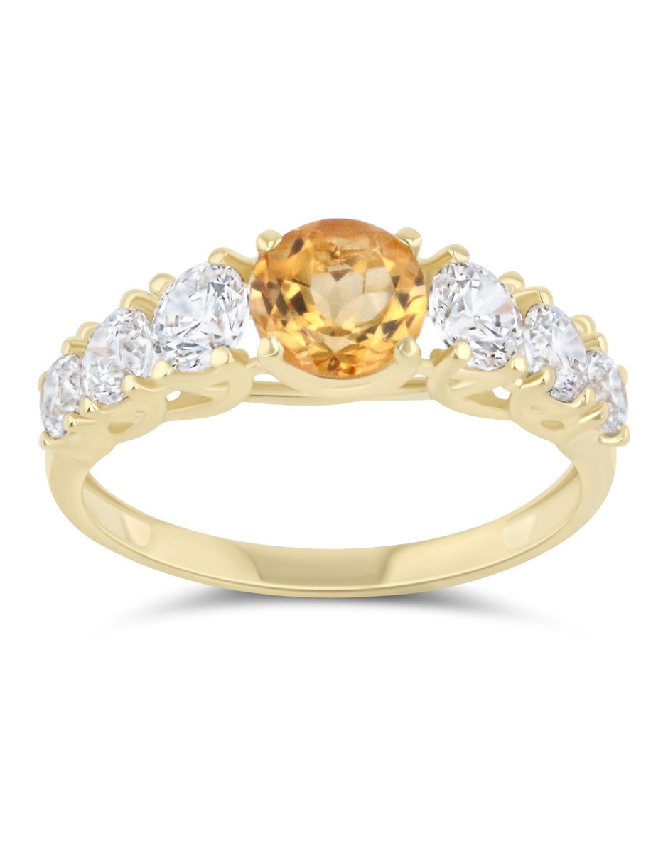 Churumbela de oro amarillo 14 K zirconia