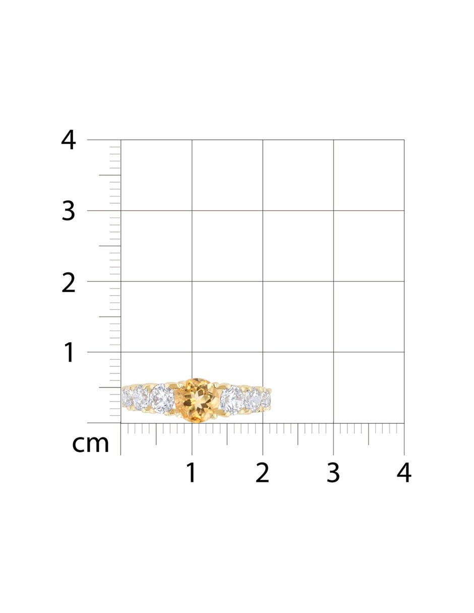 Churumbela de oro amarillo 14 K zirconia 6