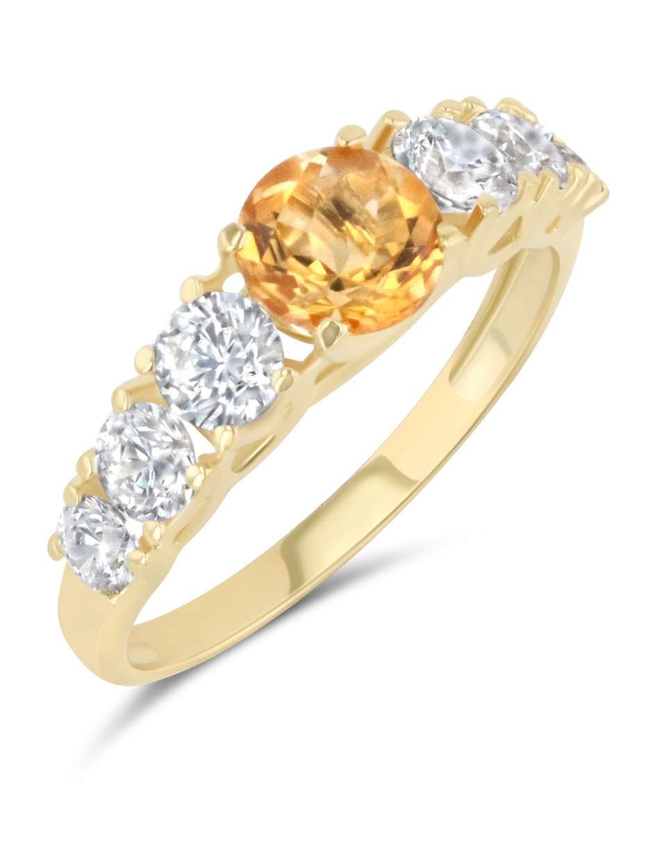 Churumbela de oro amarillo 14 K zirconia 2