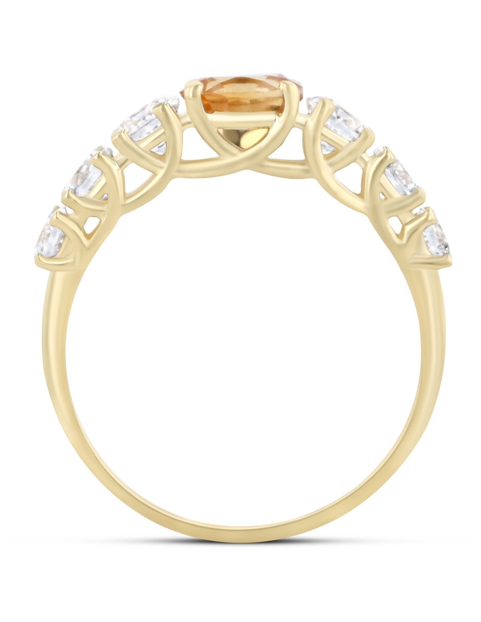 Churumbela de oro amarillo 14 K zirconia 3