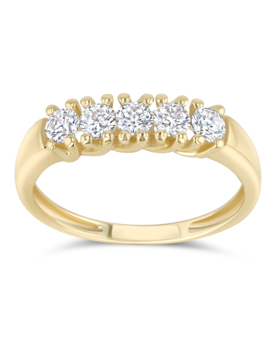 Churumbela de oro amarillo 14 K Joyerías Bizarro zirconia