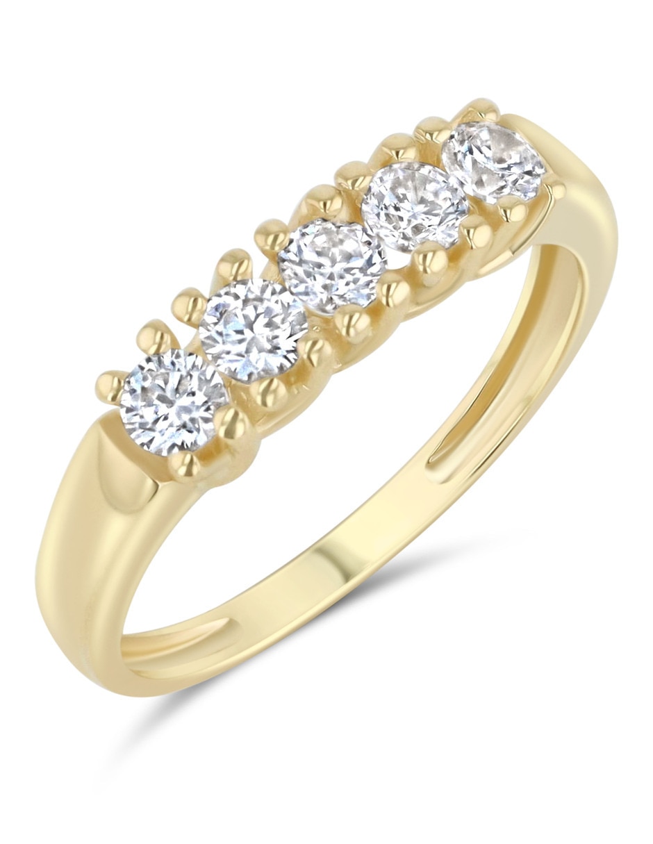 Churumbela de oro amarillo 14 K Joyerías Bizarro zirconia 2
