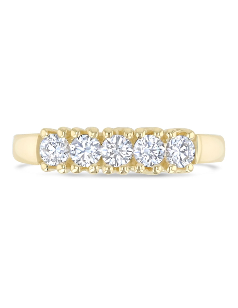 Churumbela de oro amarillo 14 K Joyerías Bizarro zirconia 5