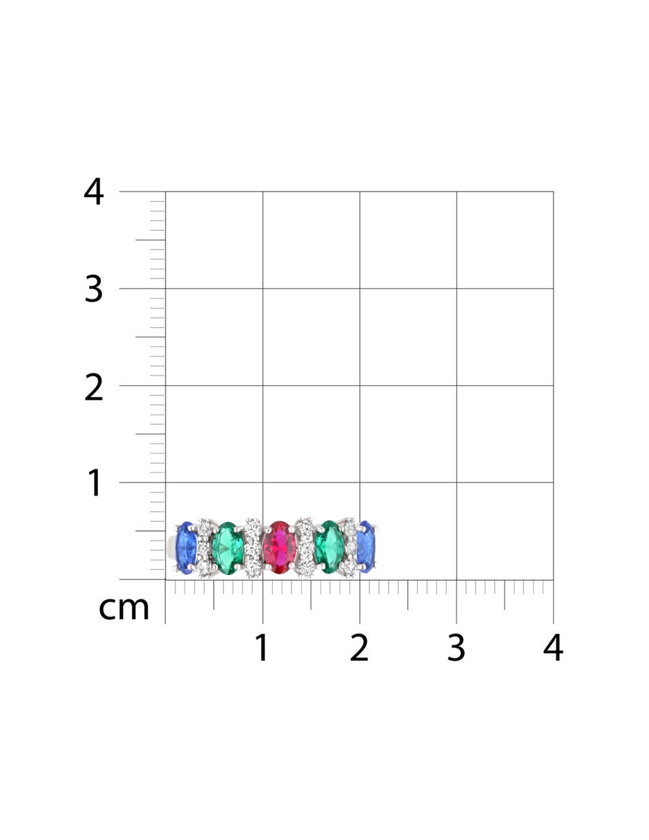 Churumbela de oro blanco 14 K Joyerías Bizarro zirconia