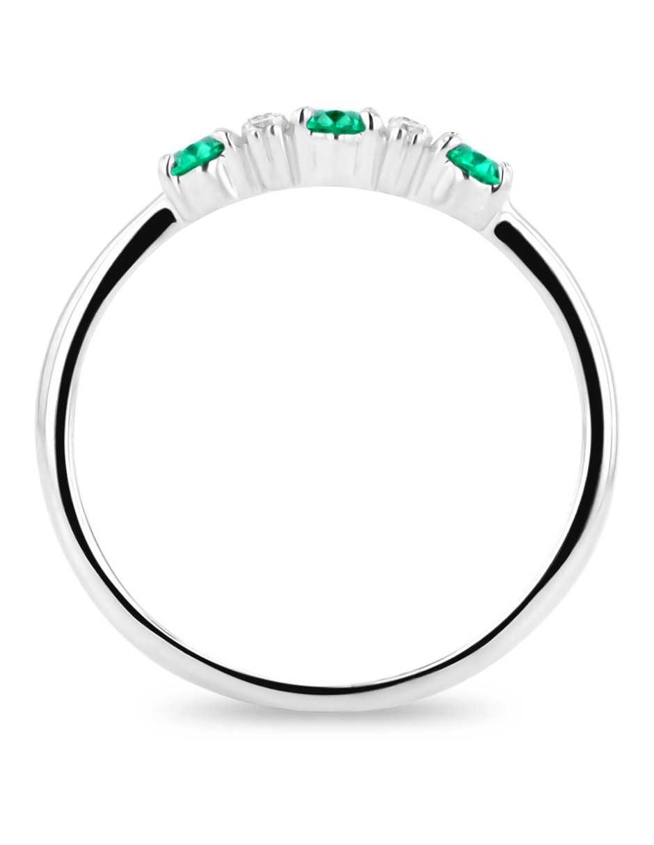 Churumbela de oro blanco 14 K Joyerías Bizarro zirconia 3