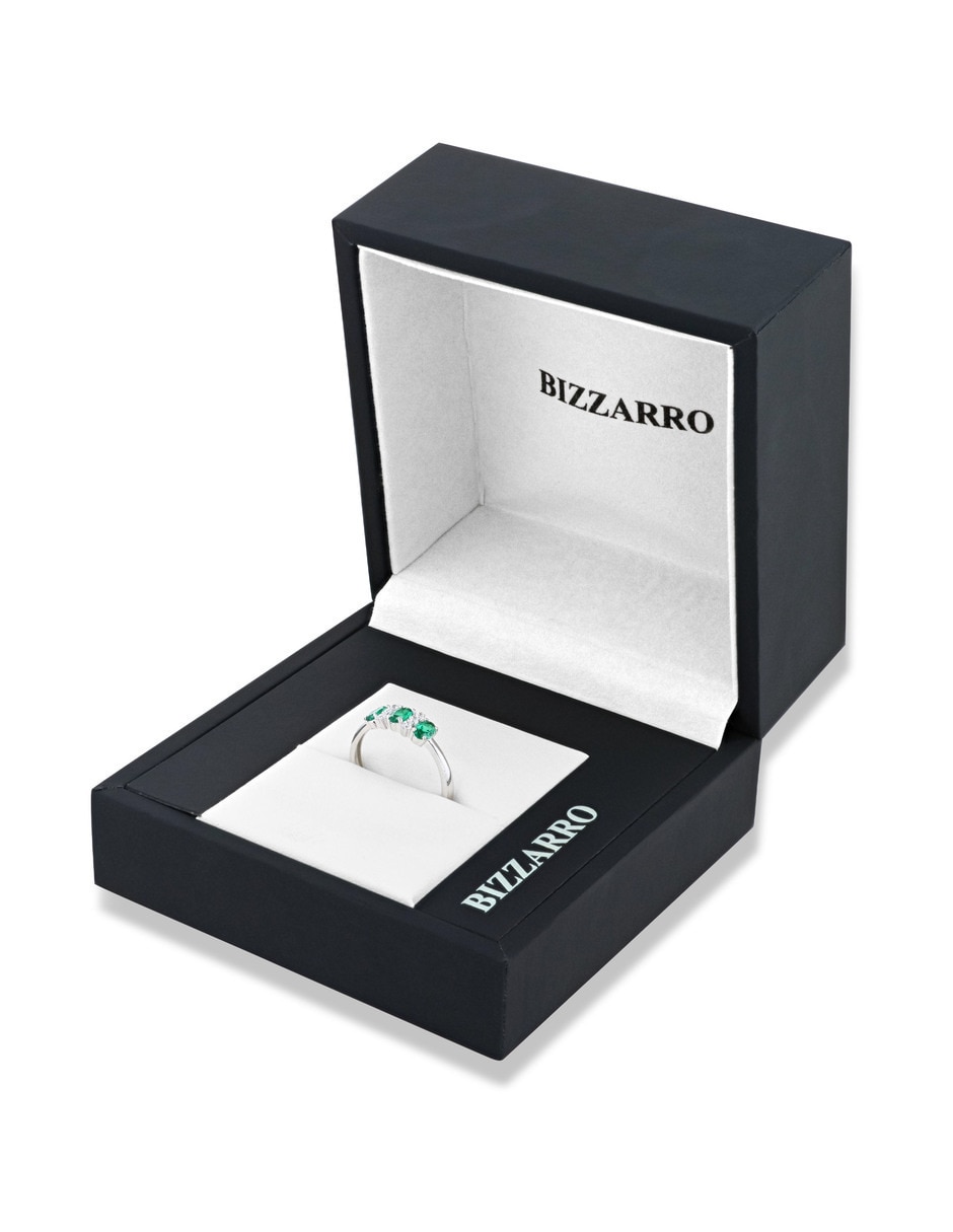 Churumbela de oro blanco 14 K Joyerías Bizarro zirconia 4