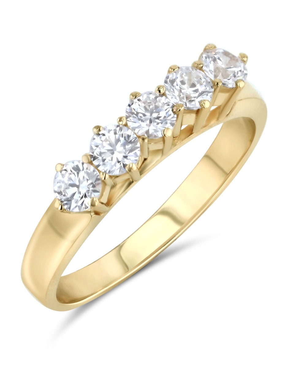 Churumbela de oro amarillo 14 K Joyerías Bizarro zirconia