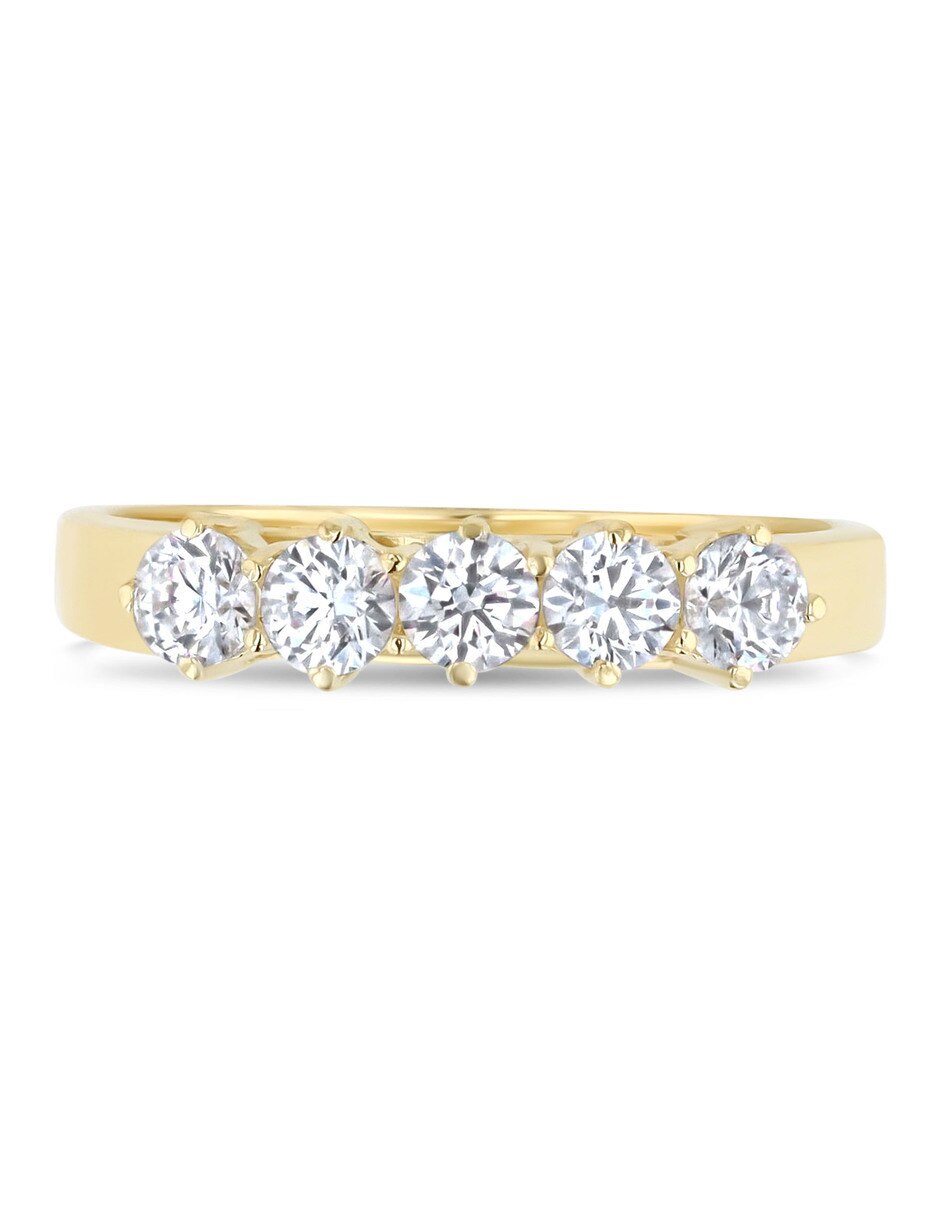 Churumbela de oro amarillo 14 K Joyerías Bizarro zirconia