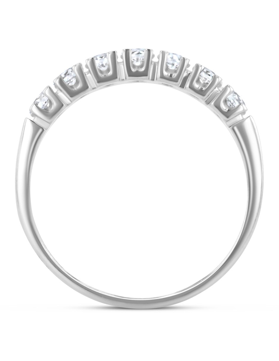 Churumbela de oro blanco 14 K Joyerías Bizarro zirconia 3