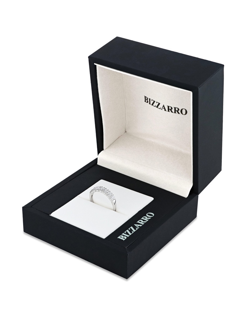 Churumbela de oro blanco 14 K Joyerías Bizarro zirconia 4