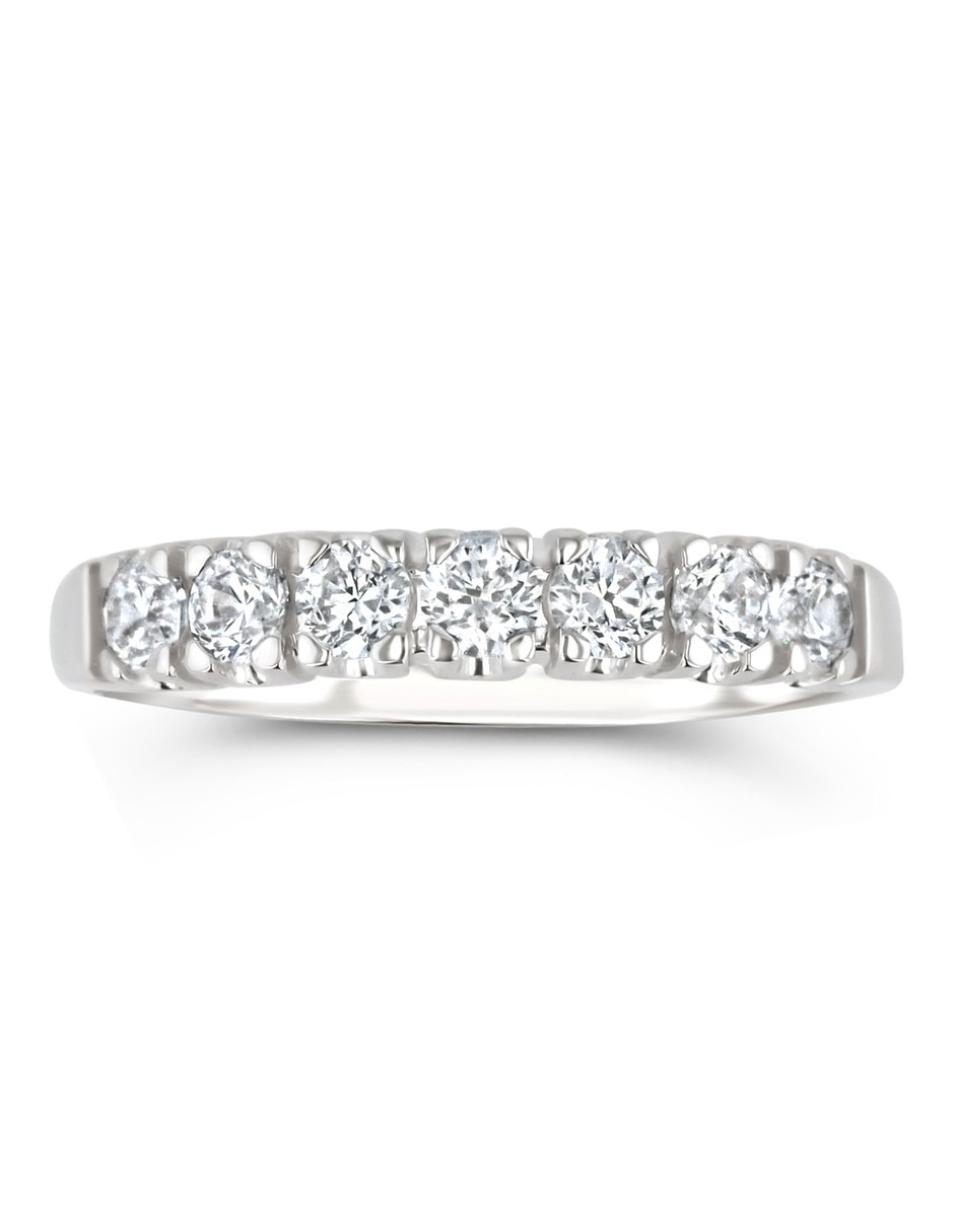 Churumbela de oro blanco 14 K Joyerías Bizarro zirconia 5