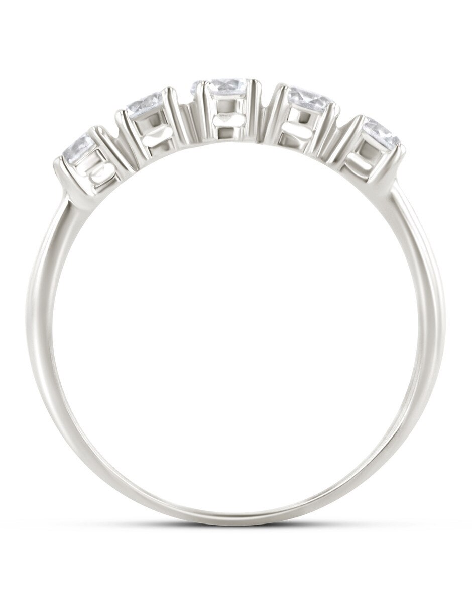 Churumbela de oro blanco 14 K Joyerías Bizarro zirconia