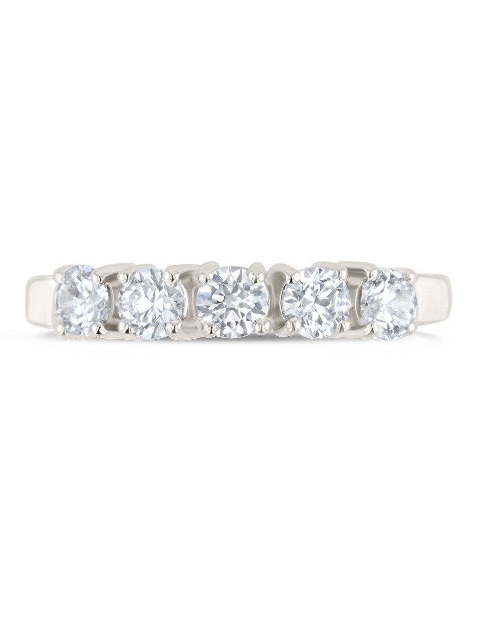 Churumbela de oro blanco 14 K Joyerías Bizarro zirconia