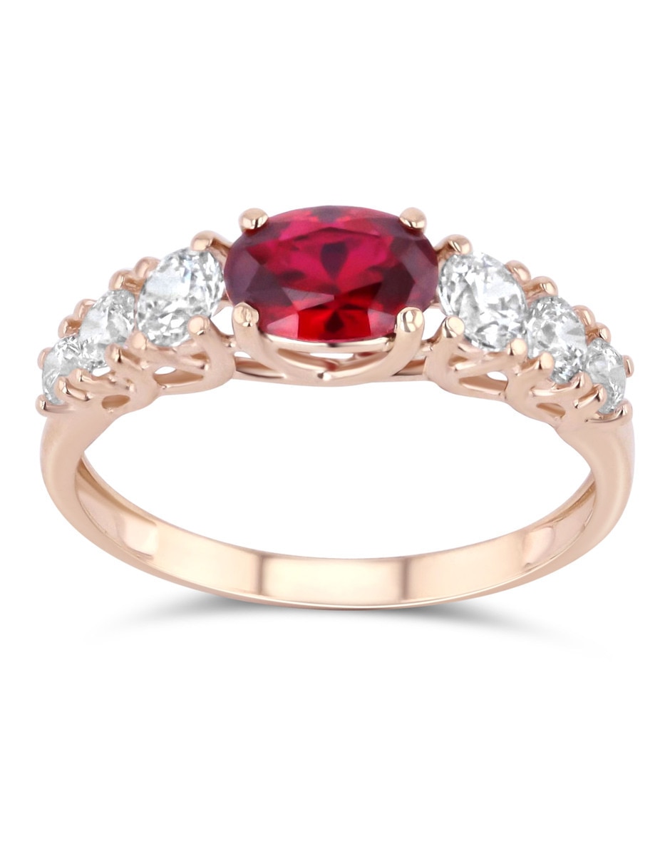 Churumbela de oro blanco 14 K zirconia
