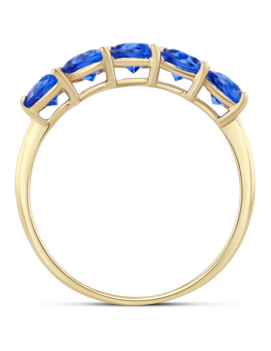 Churumbela de oro amarillo 14 K zirconia 3