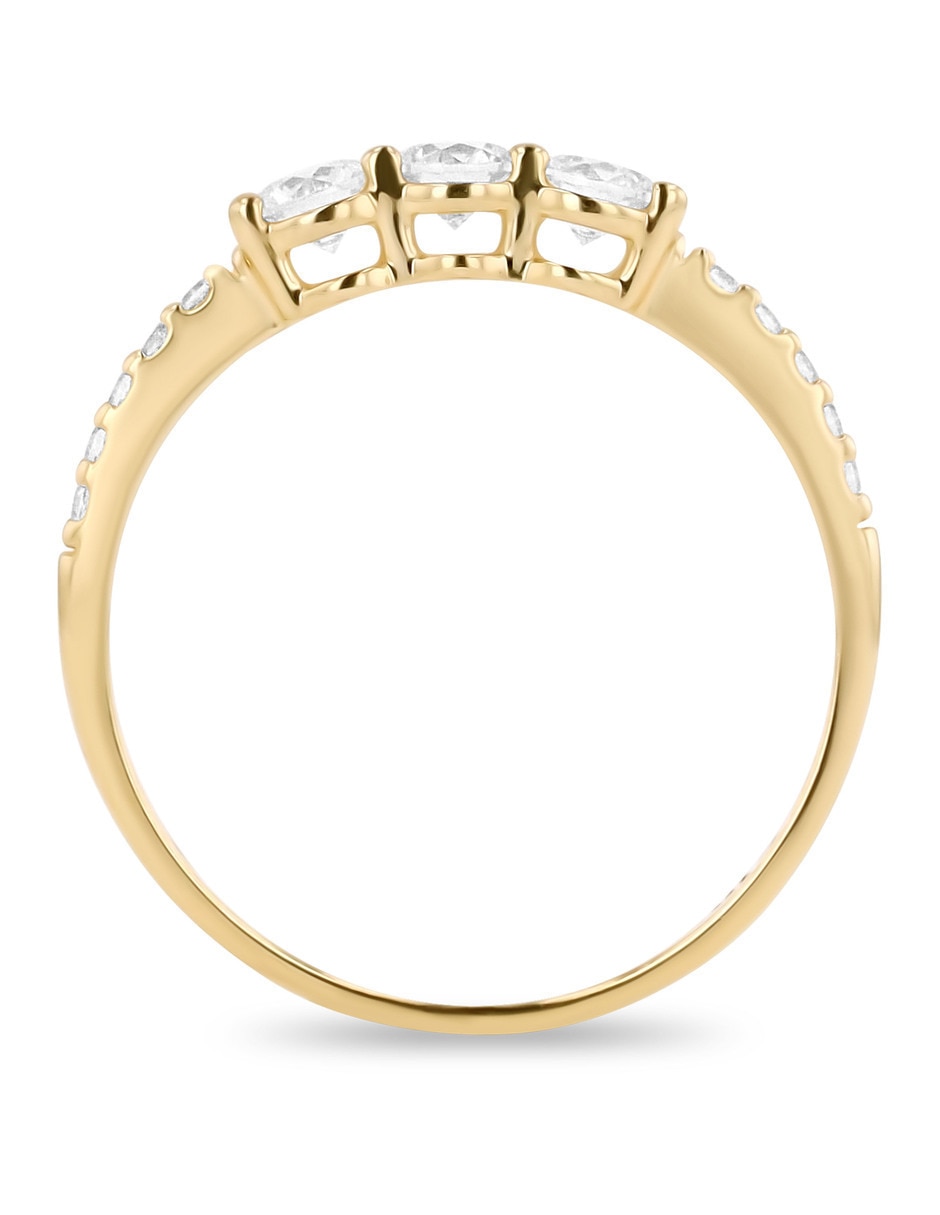 Churumbela de oro amarillo 14 K Joyerías Bizarro zirconia 3