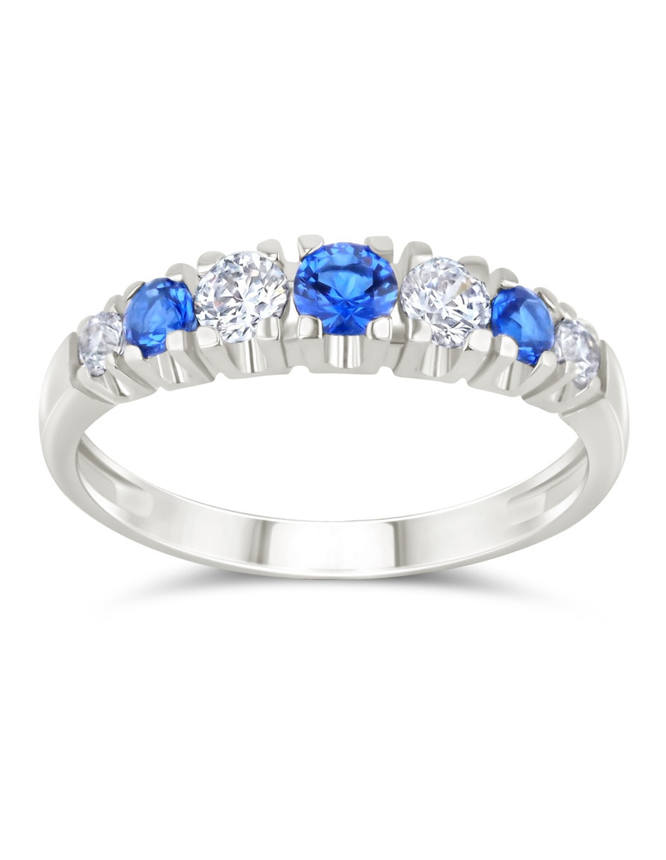 Churumbela de oro blanco 14 K Joyerías Bizarro zirconia