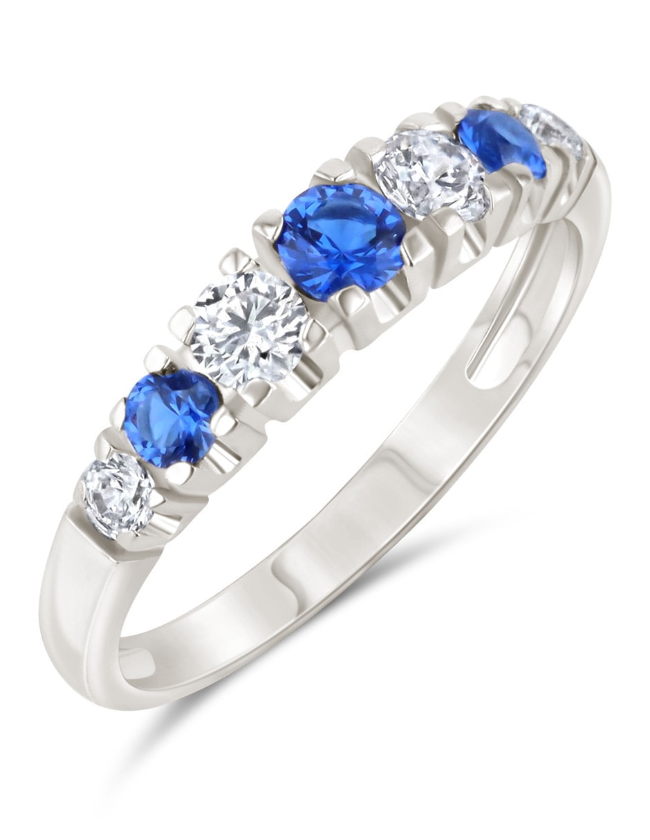 Churumbela de oro blanco 14 K Joyerías Bizarro zirconia