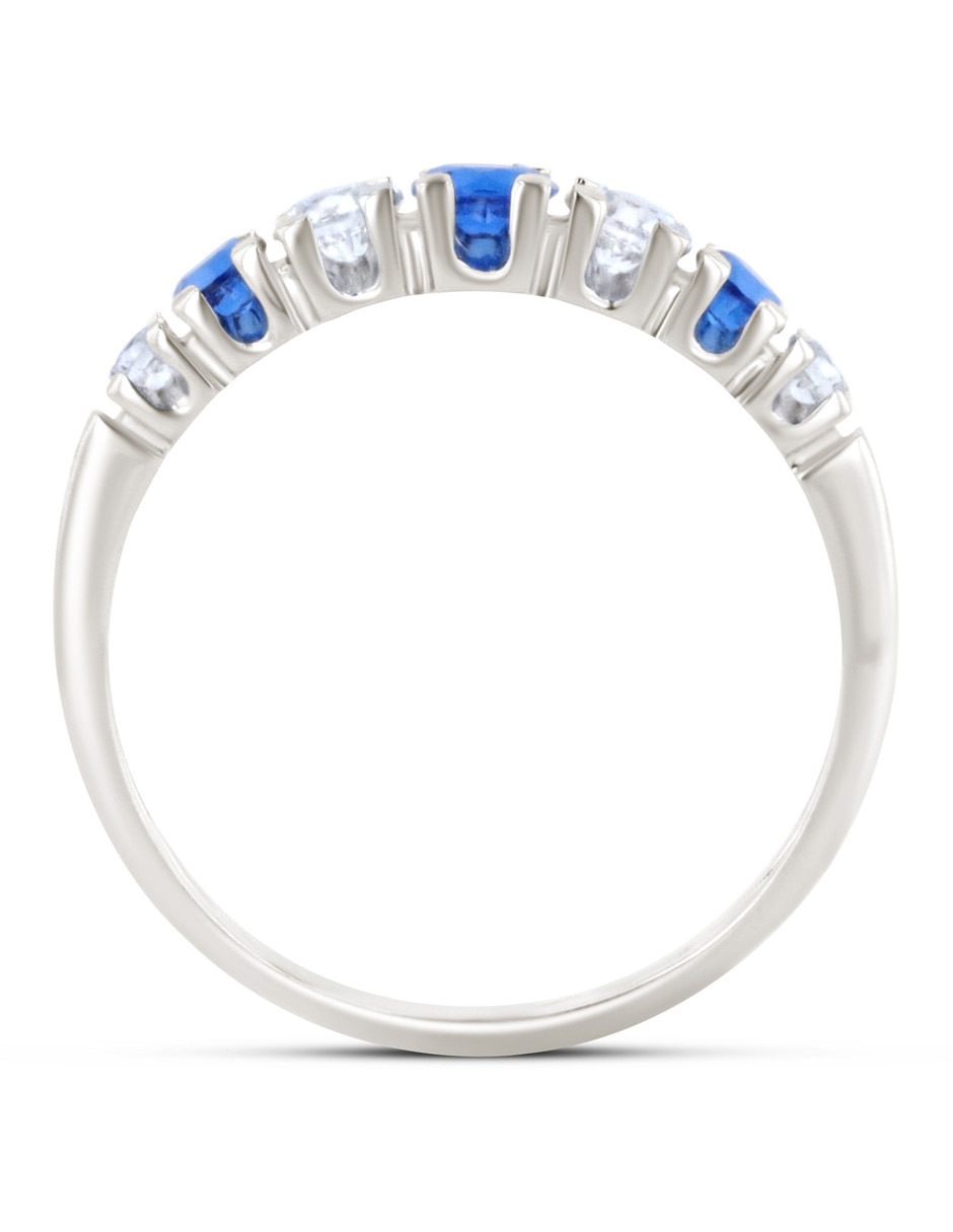 Churumbela de oro blanco 14 K Joyerías Bizarro zirconia