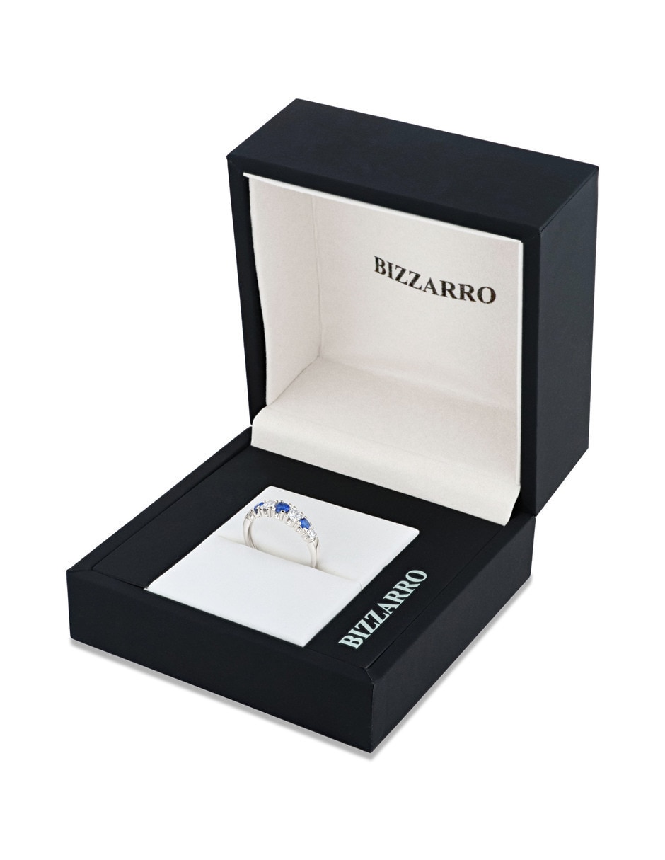 Churumbela de oro blanco 14 K Joyerías Bizarro zirconia