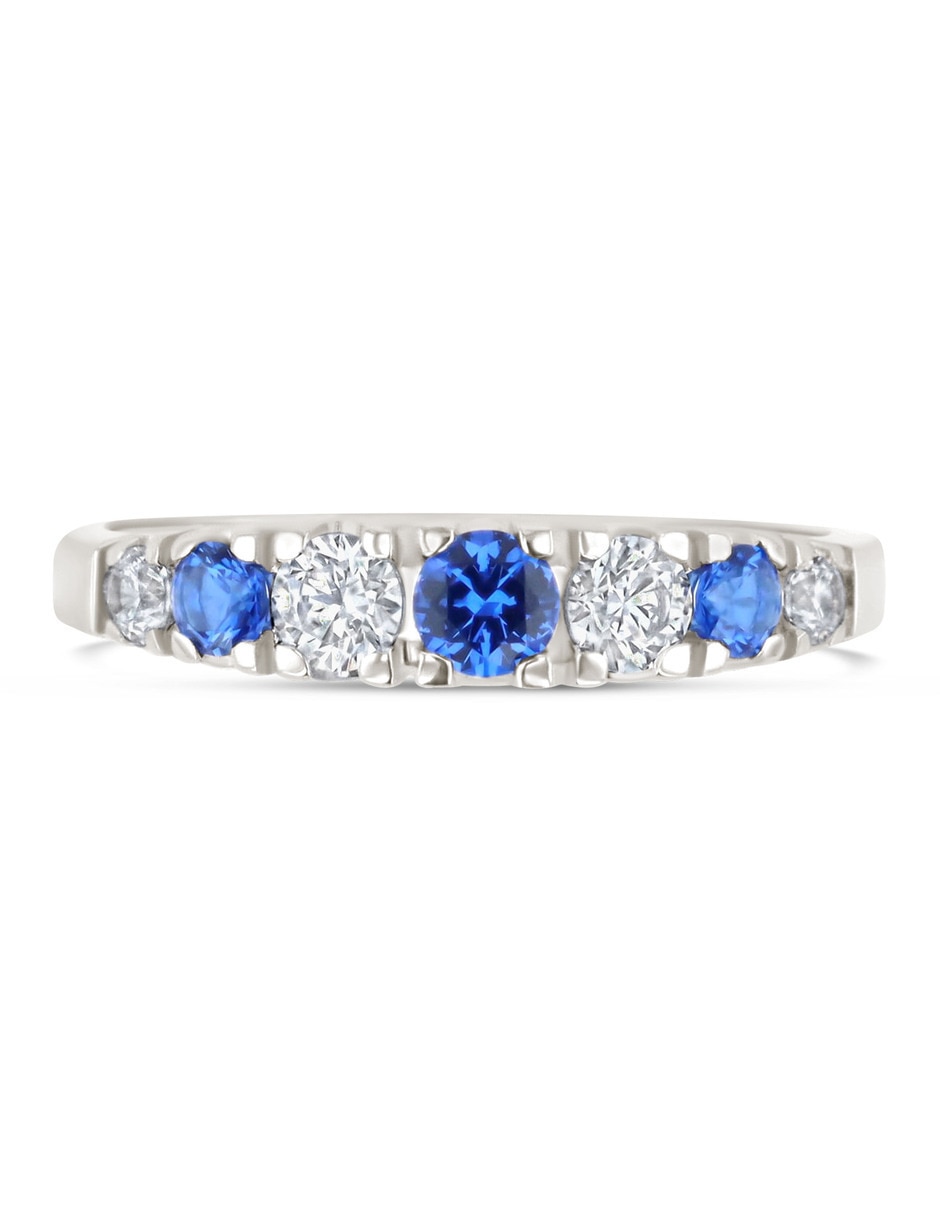 Churumbela de oro blanco 14 K Joyerías Bizarro zirconia